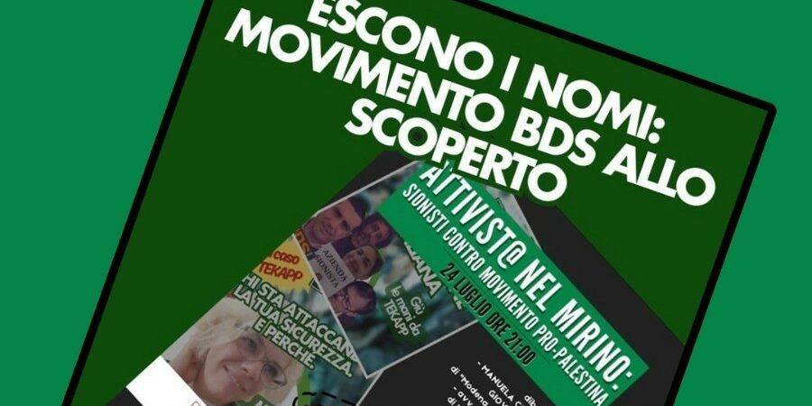 Locandina attivisti nel mirino